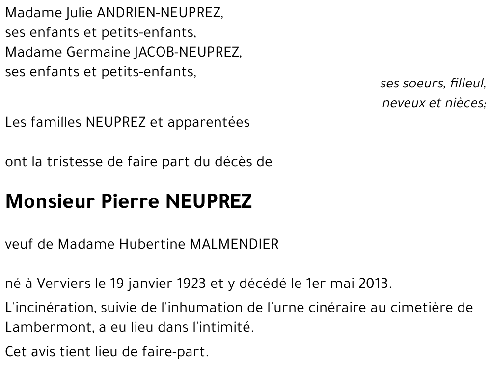 Pierre NEUPREZ