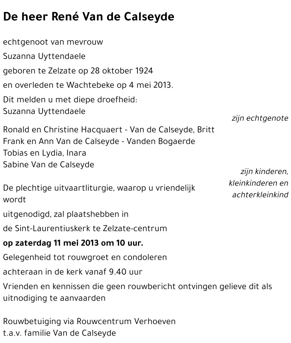 René Van de Calseyde