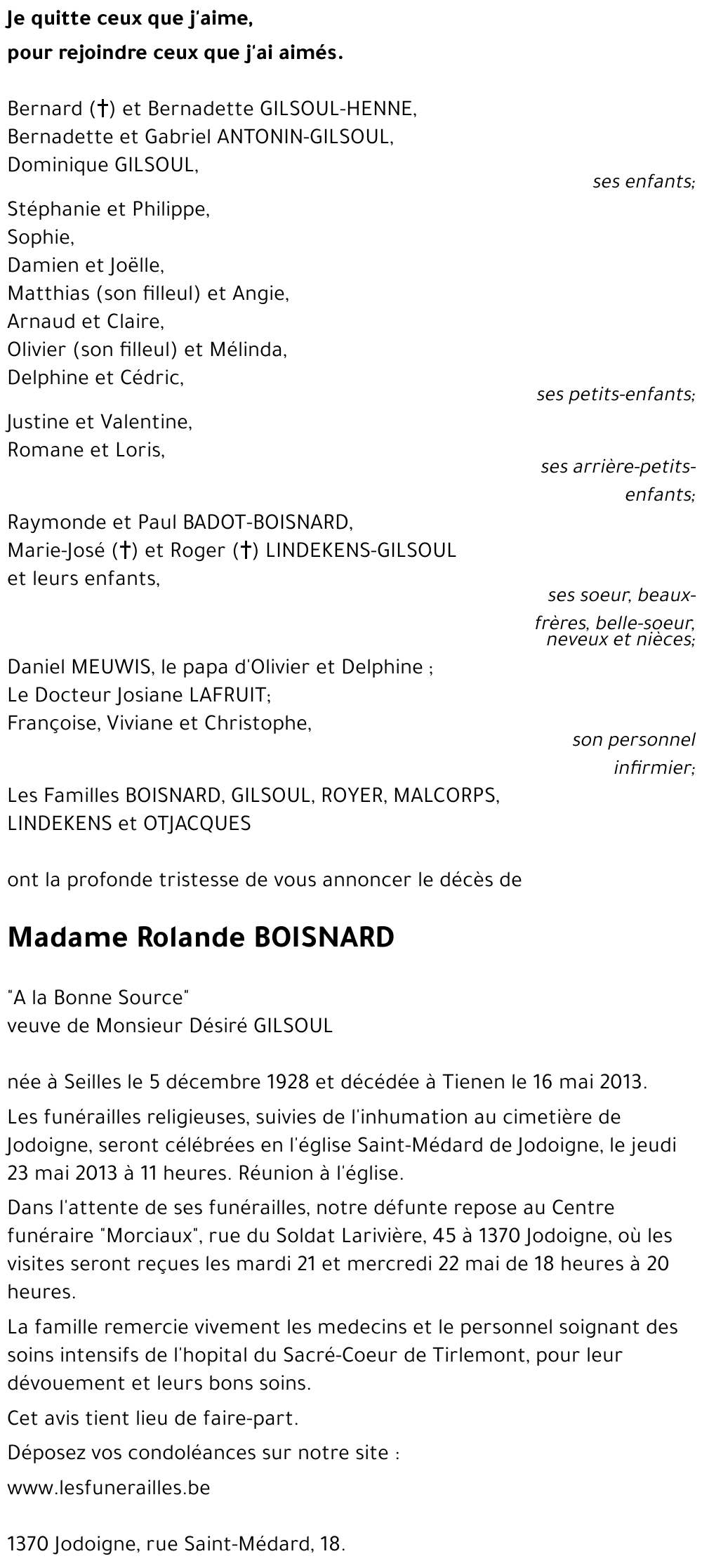 Rolande BOISNARD