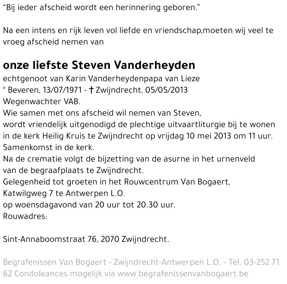 Steven Vanderheyden