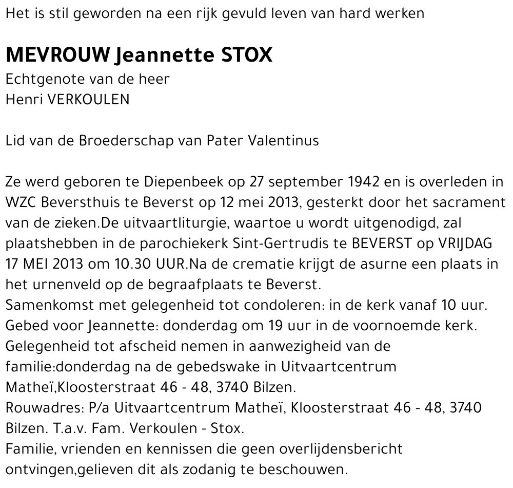 Stox Jeannette