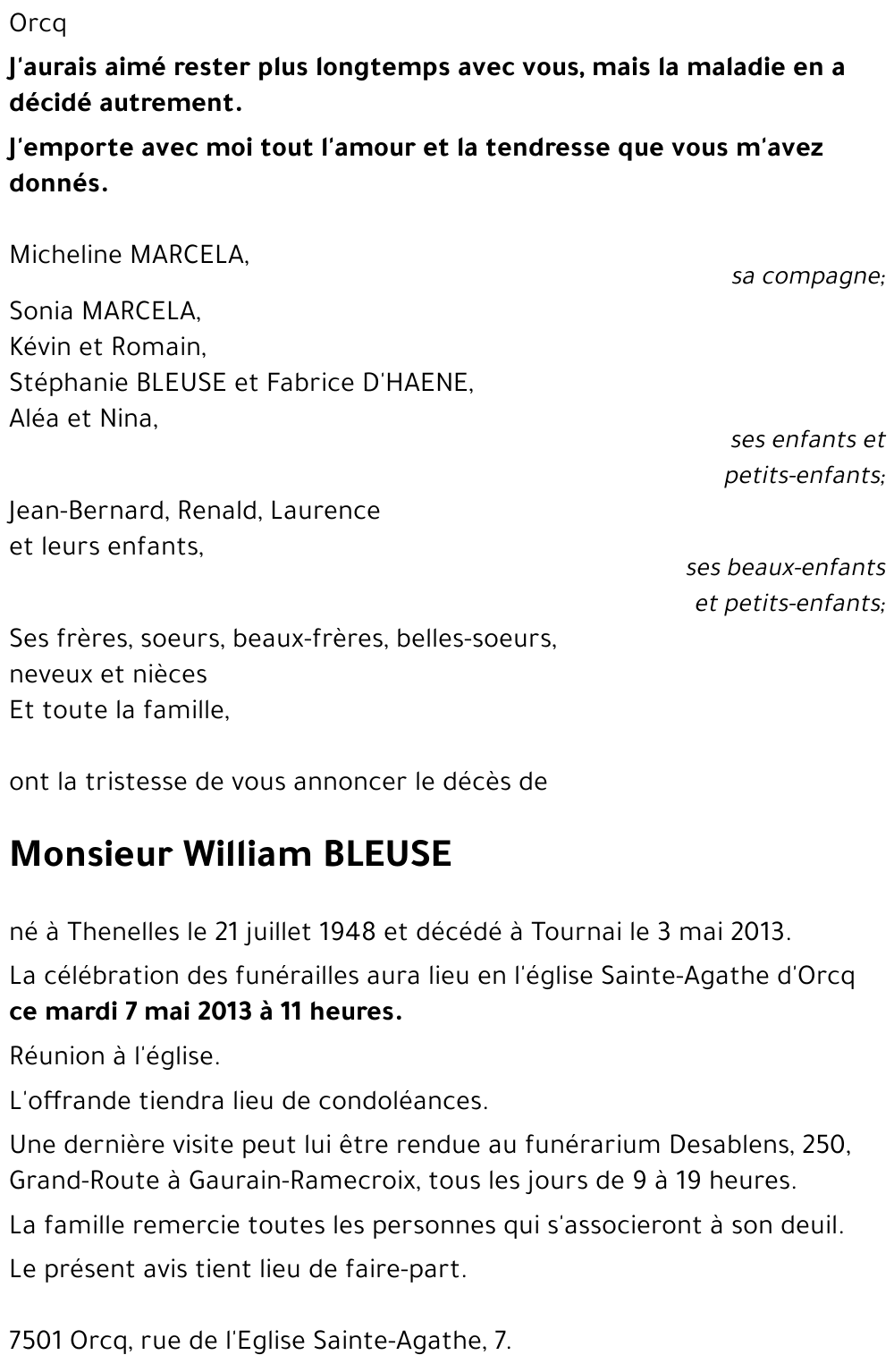 William BLEUSE