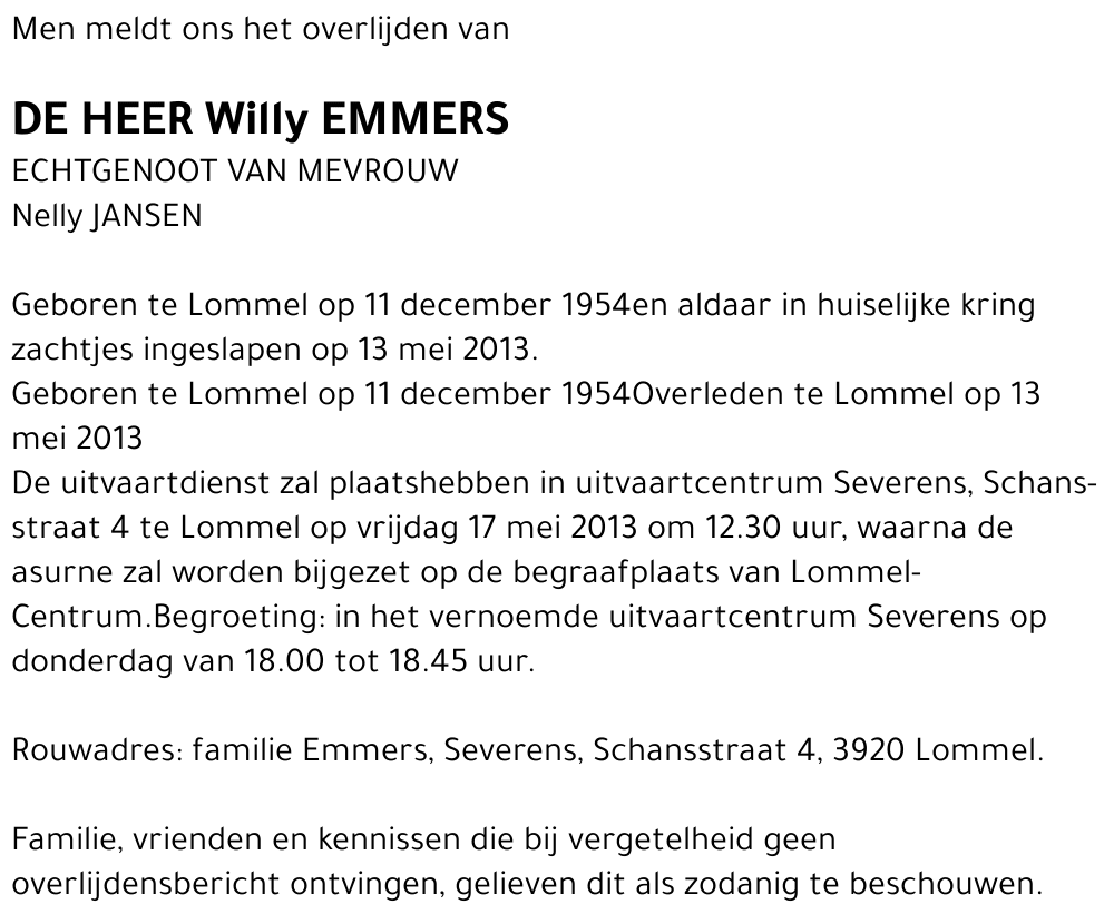 Willy Emmers