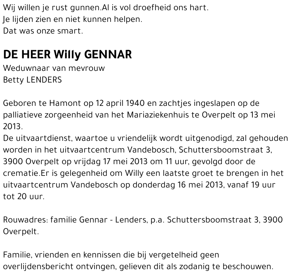 Willy GENNAR