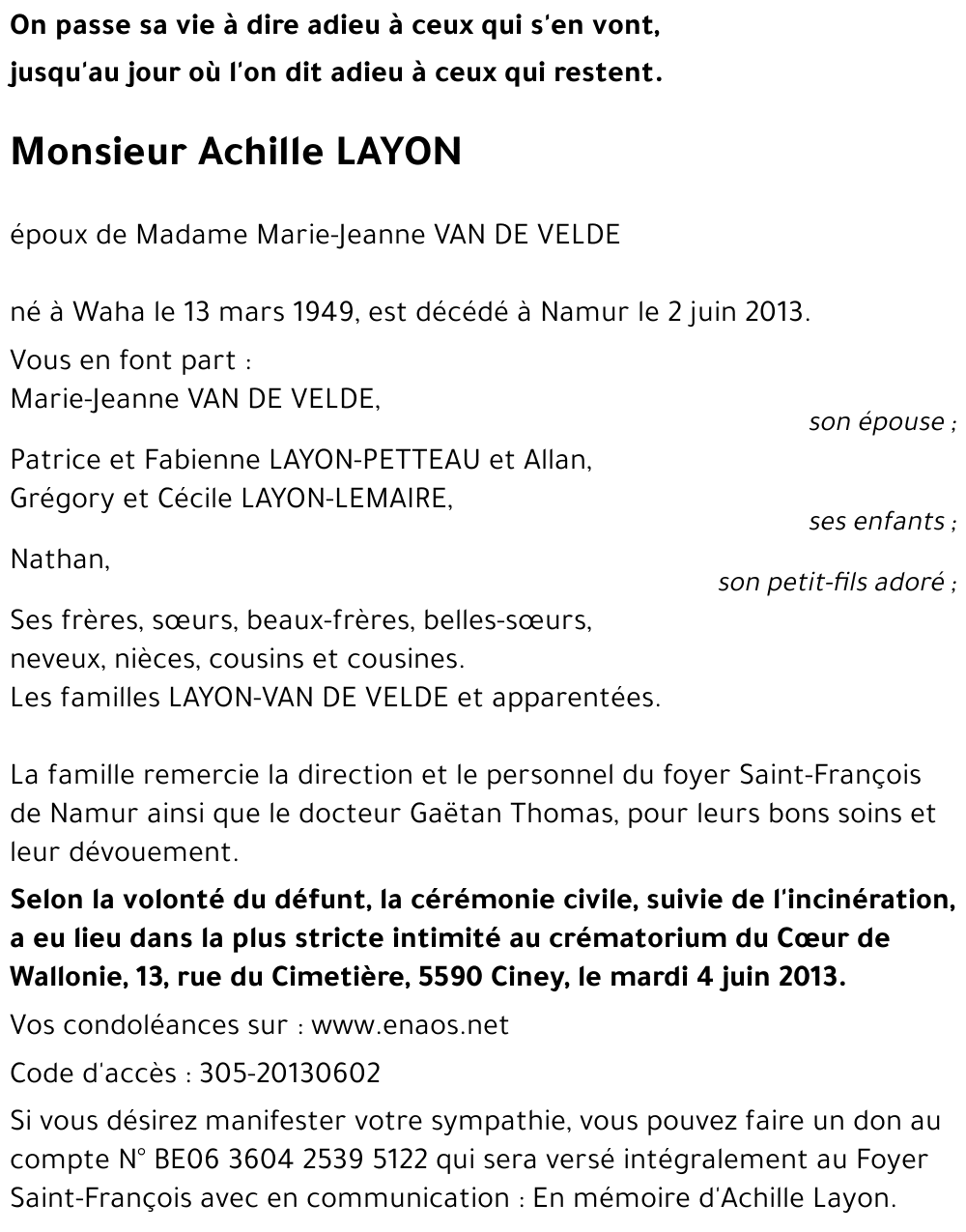 Achille LAYON