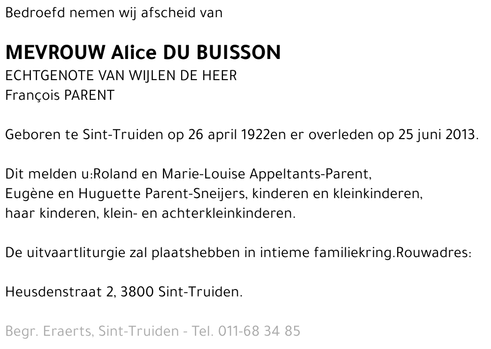 Alice Du Buisson