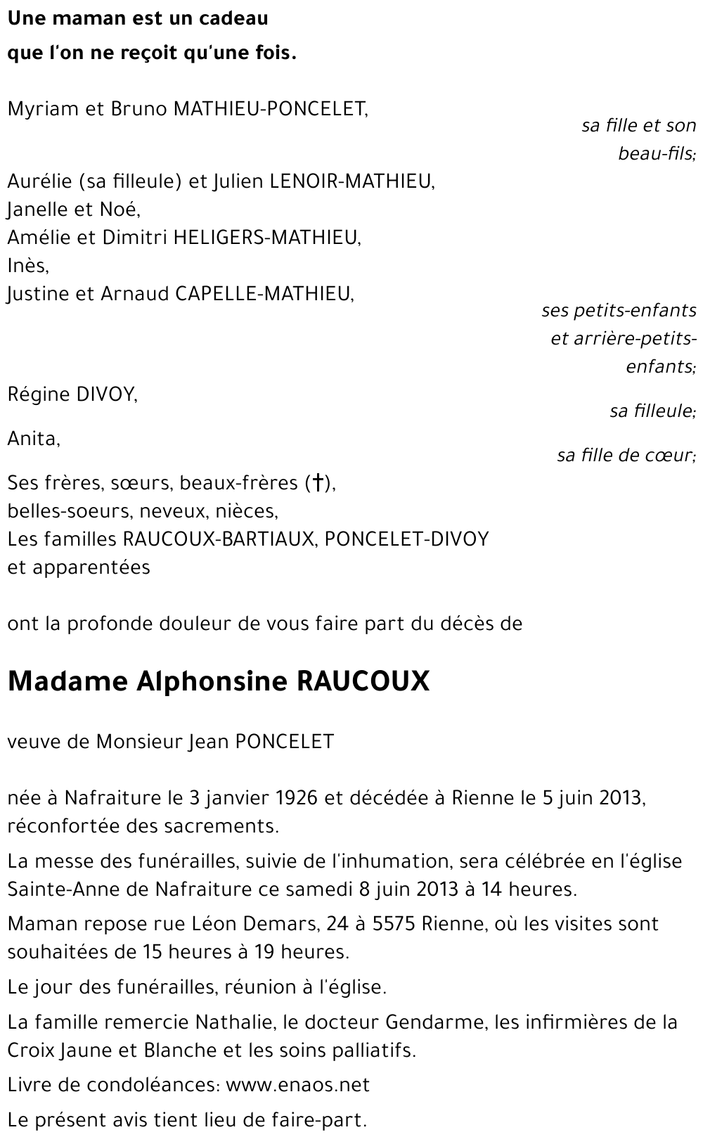 Alphonsine RAUCOUX
