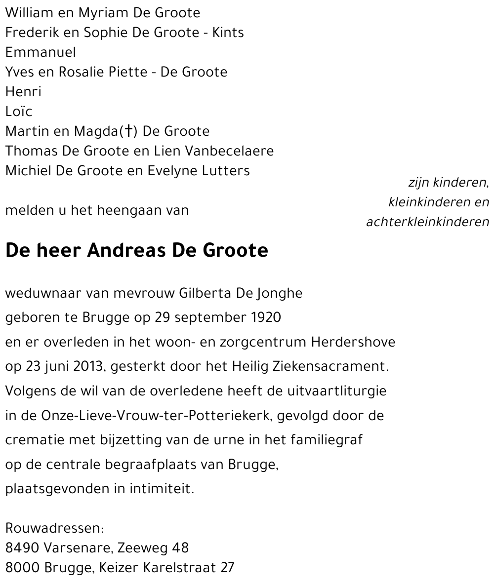 Andreas De Groote