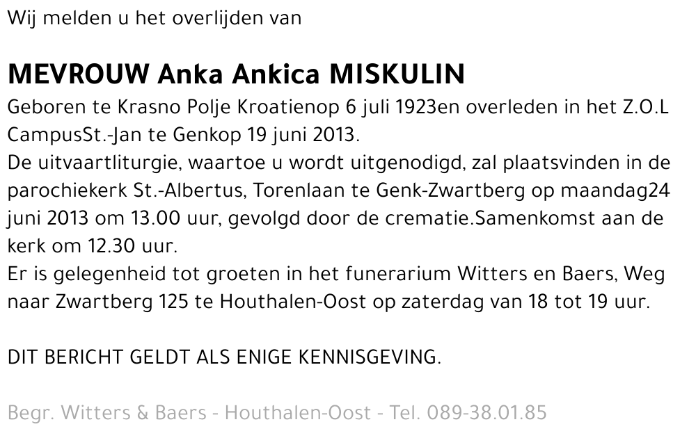 Anka Ankica Miskulin