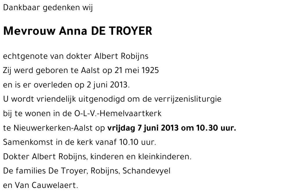 Anna DE TROYER