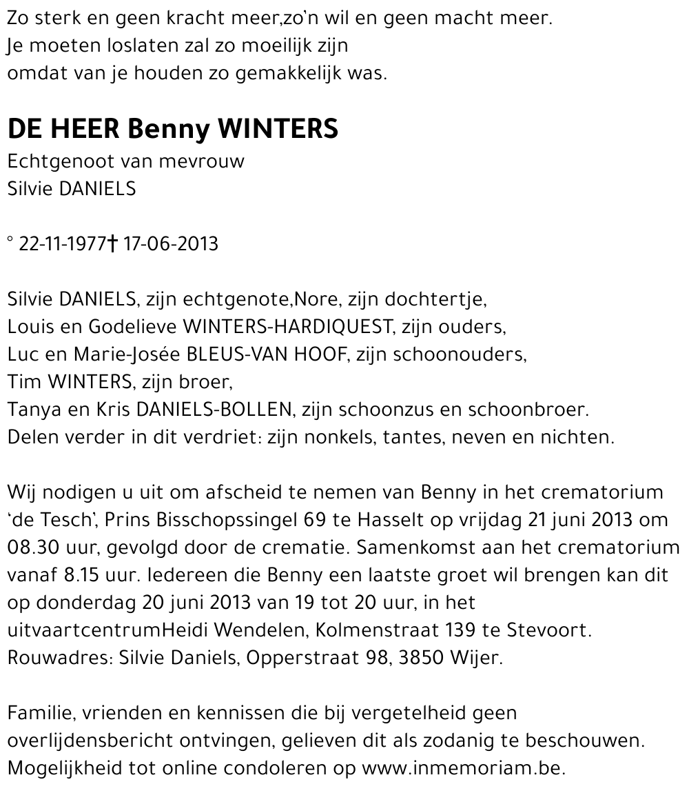 Benny WINTERS