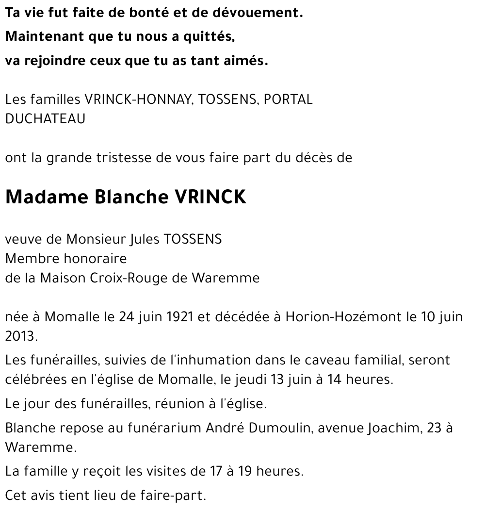 Blanche VRINCK