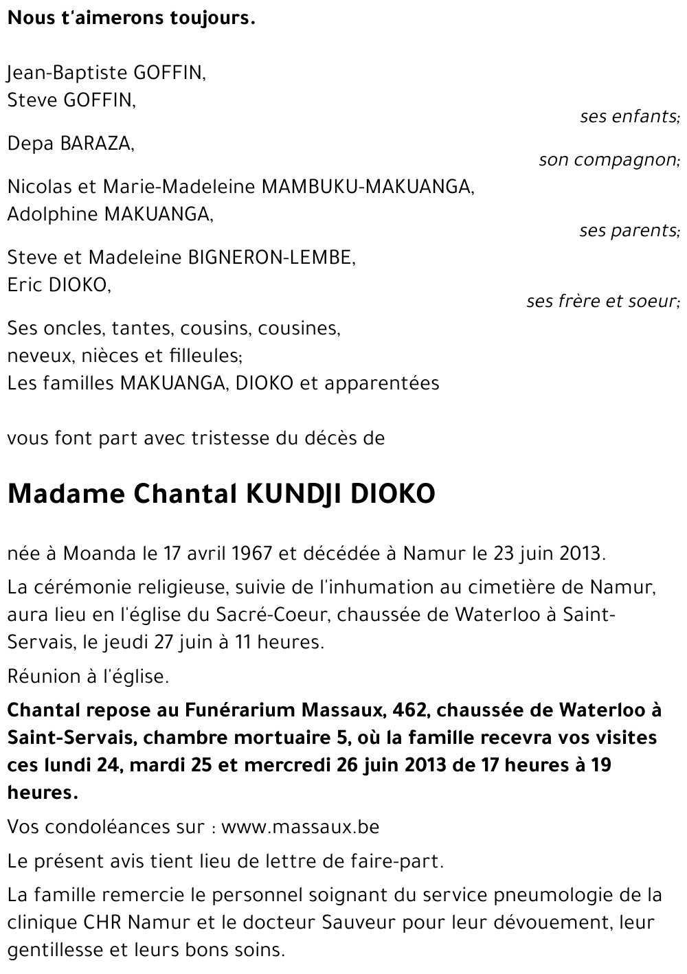 Chantal KUNDJI DIOKO