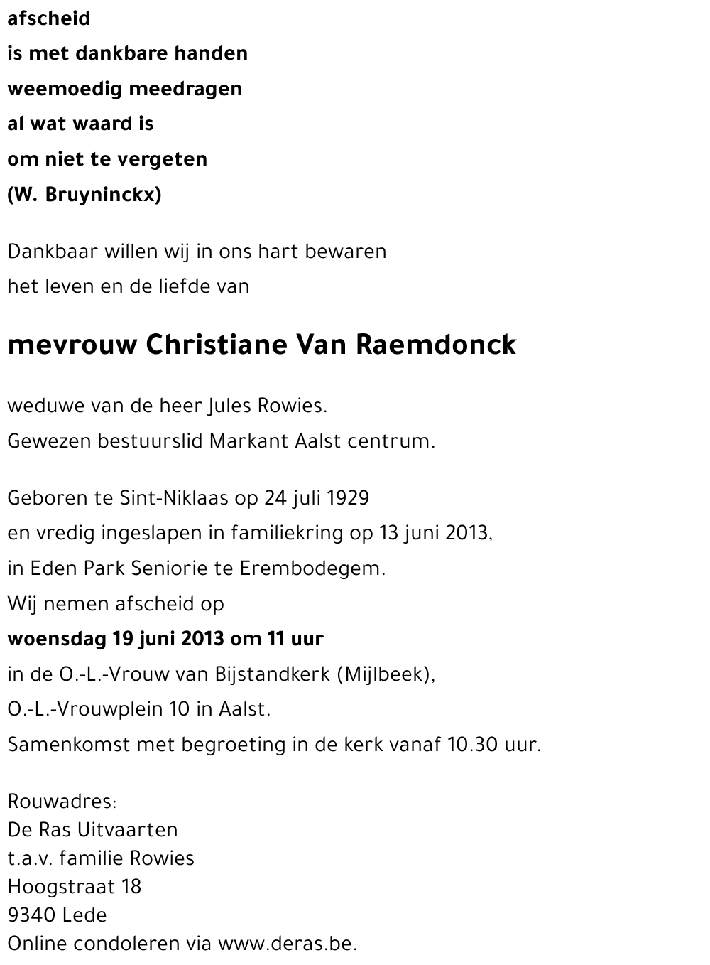 Christiane Van Raemdonck