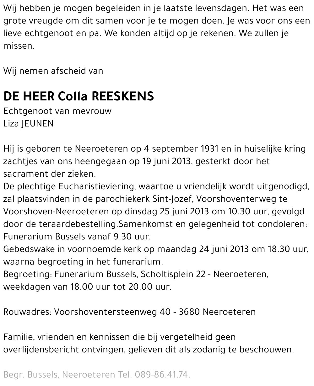 Colla REESKENS