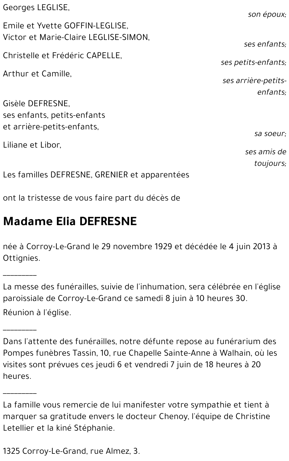 Elia DEFRESNE