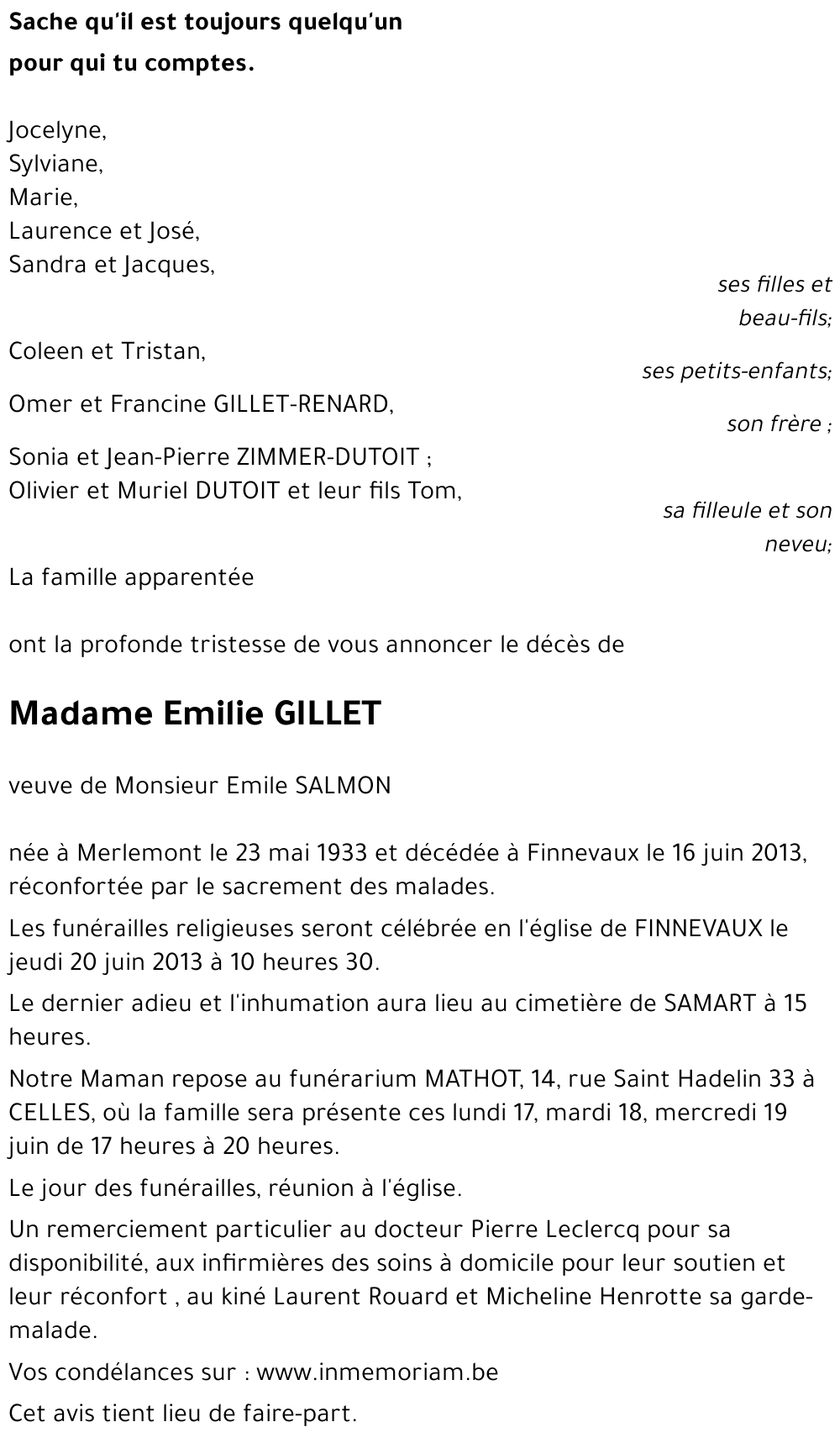 Emilie GILLET