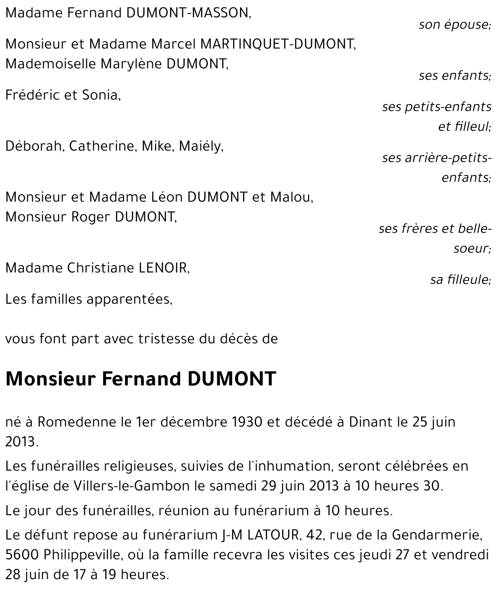 Fernand DUMONT