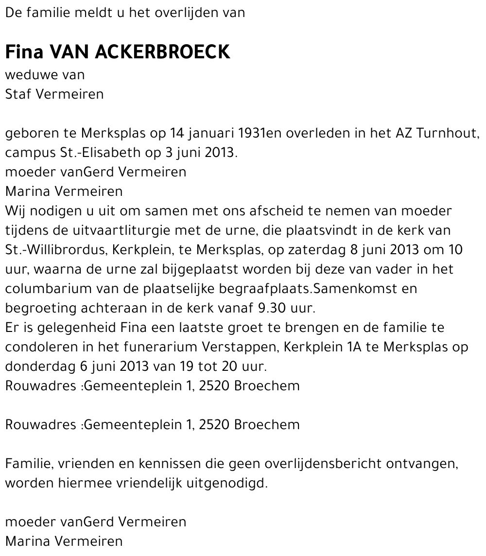 Fina Van Ackerbroeck