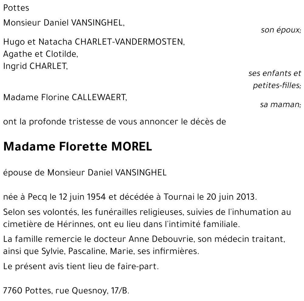 Florette MOREL