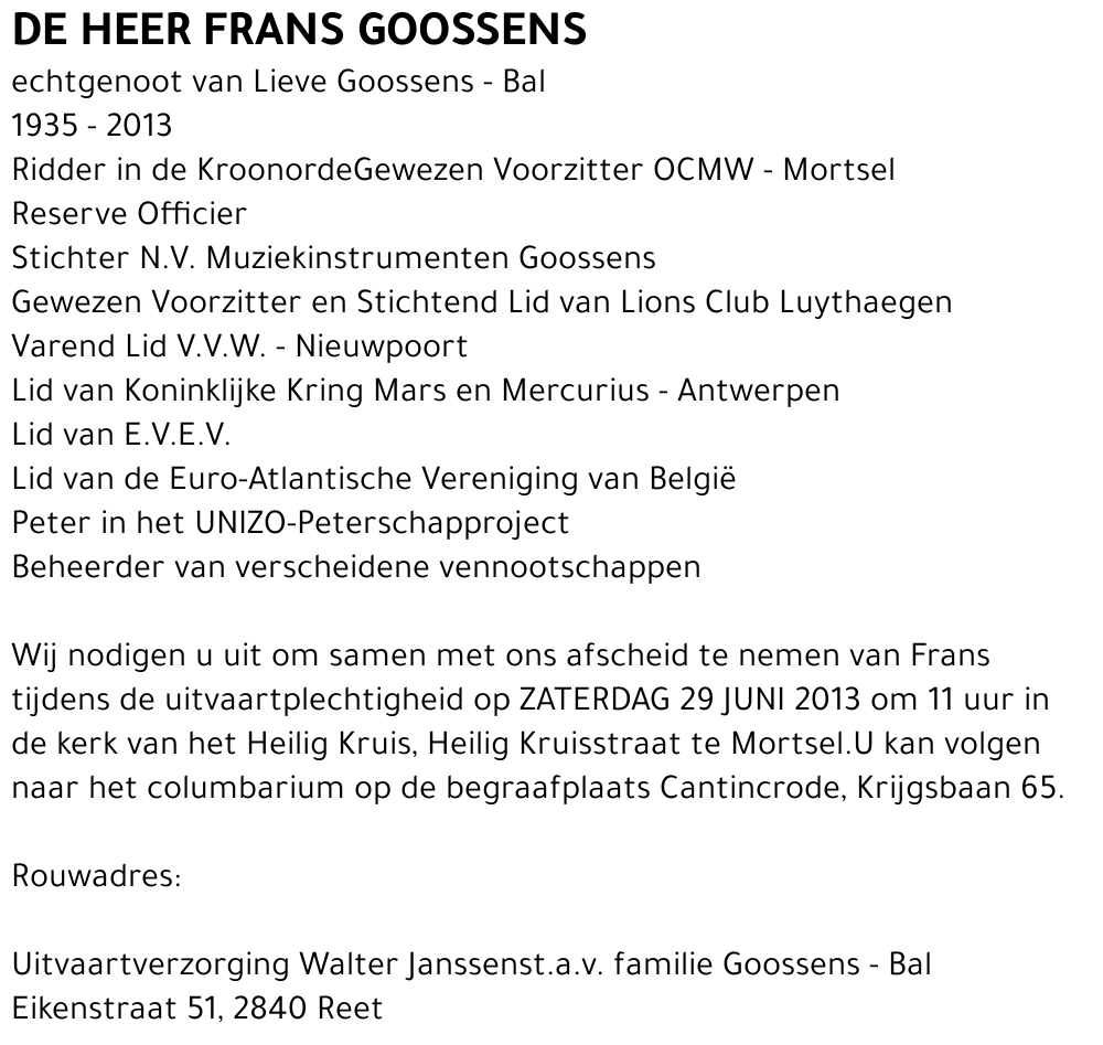 Frans Goossens