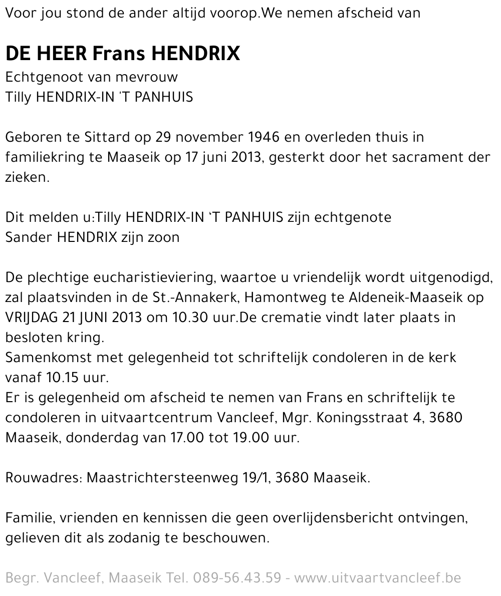 Frans Hendrix
