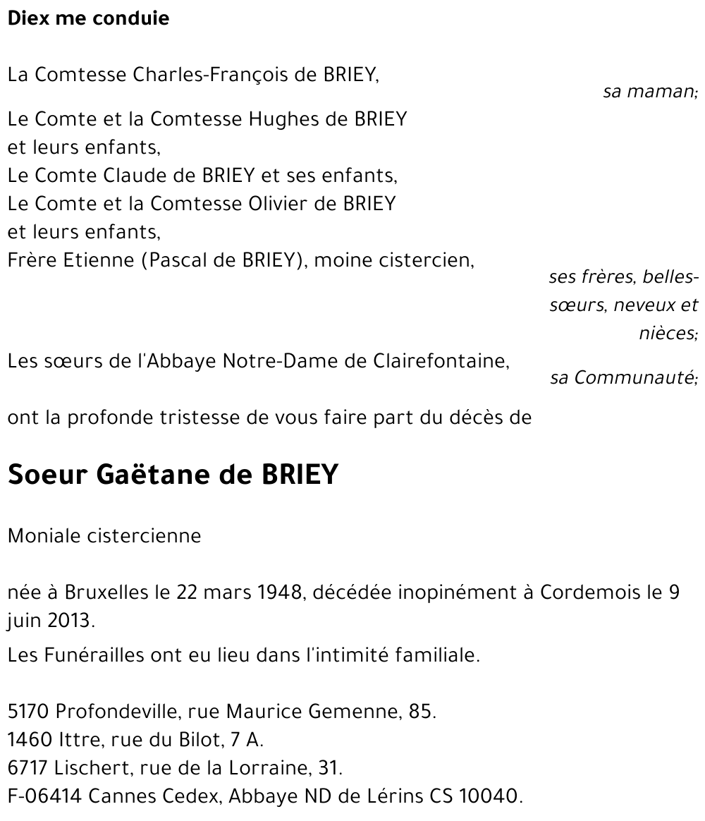 Gaëtane de BRIEY