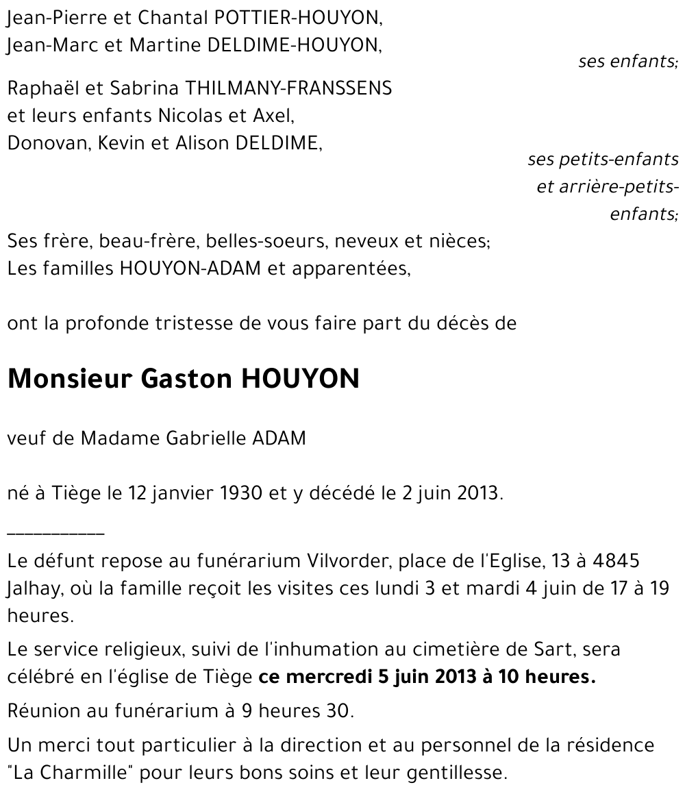 Gaston HOUYON