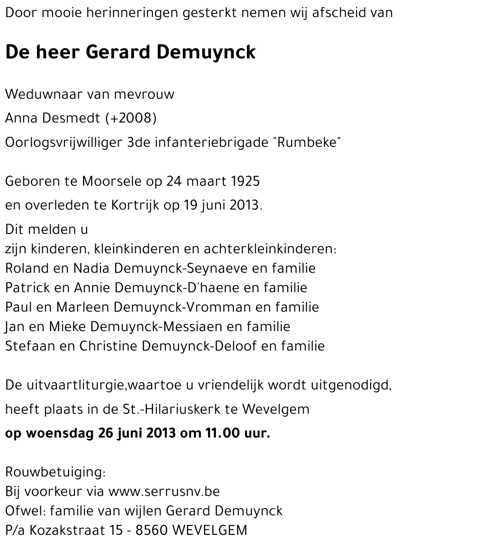 Gerard Demuynck