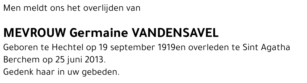 Germaine Vandensavel