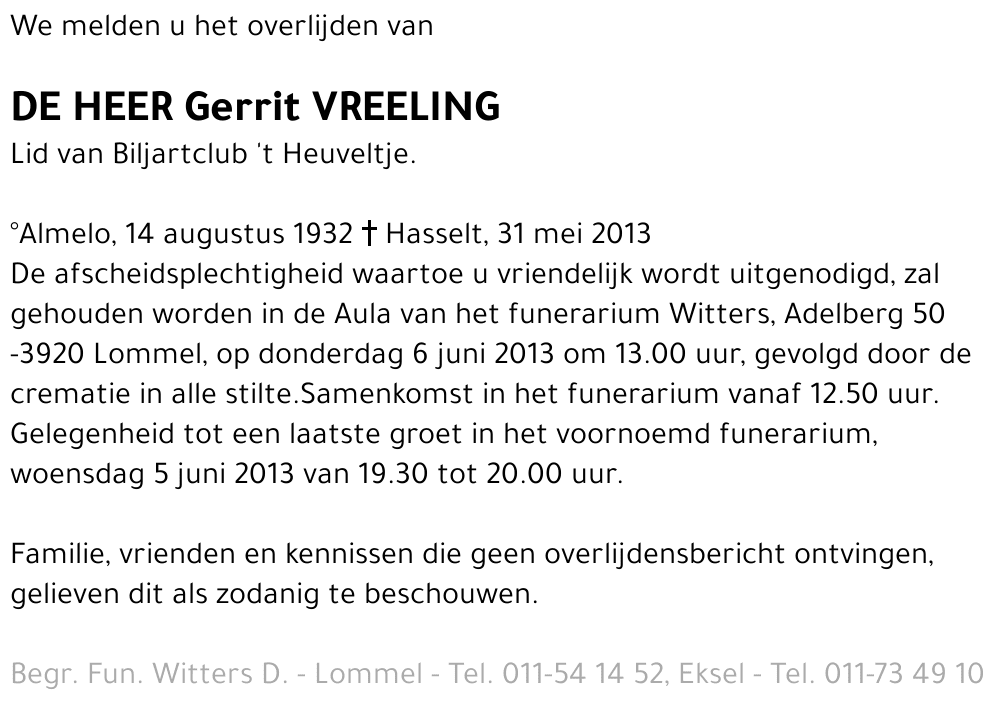 Gerrit Vreeling
