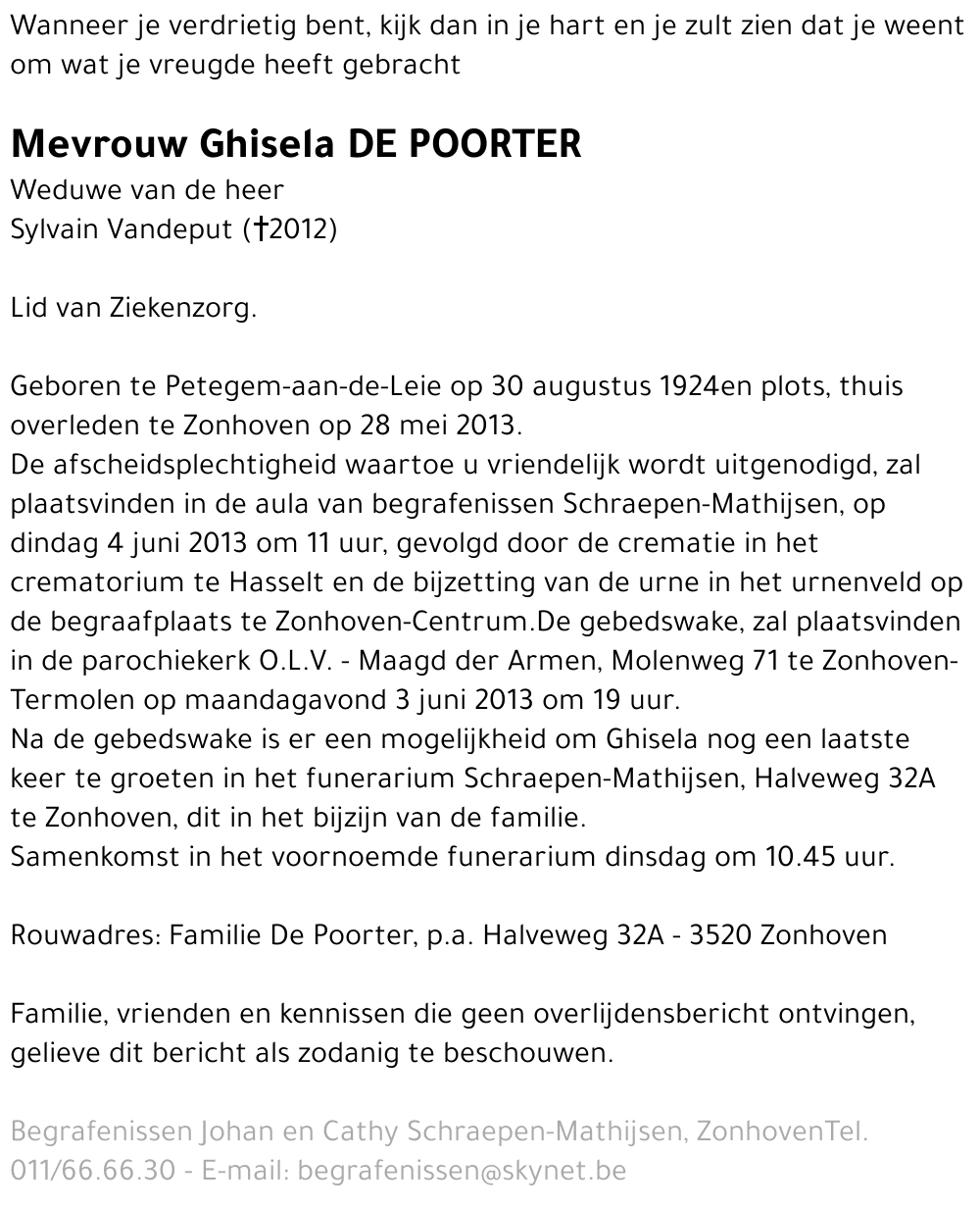 Ghisela De Poorter
