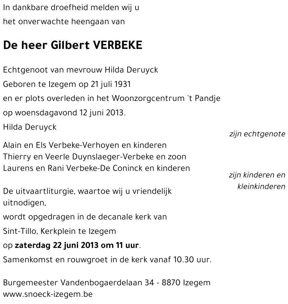 Gilbert VERBEKE