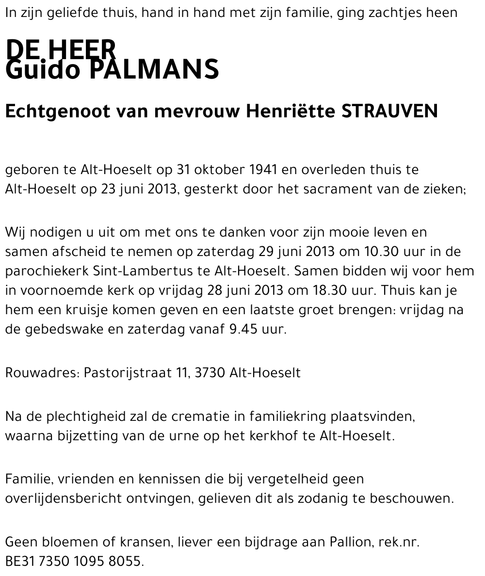Guido PALMANS