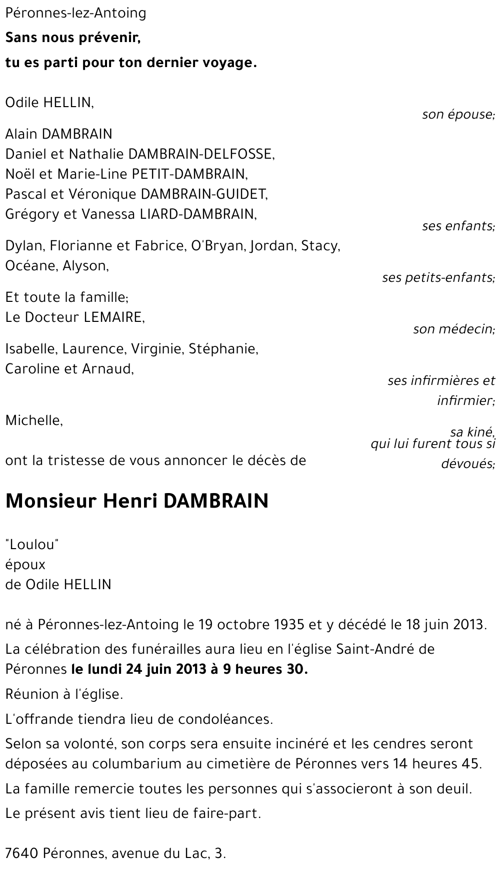 Henri DAMBRAIN
