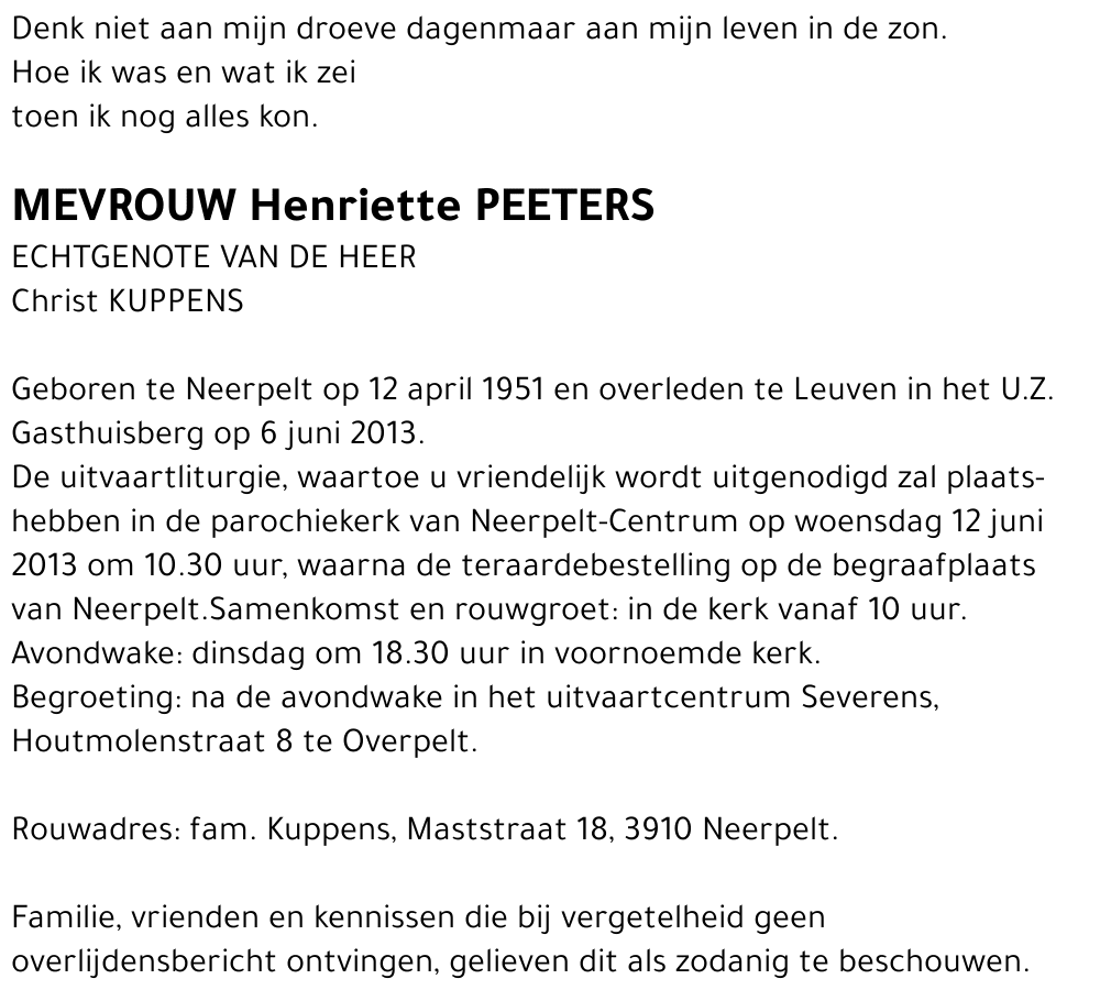 Henriette Peeters