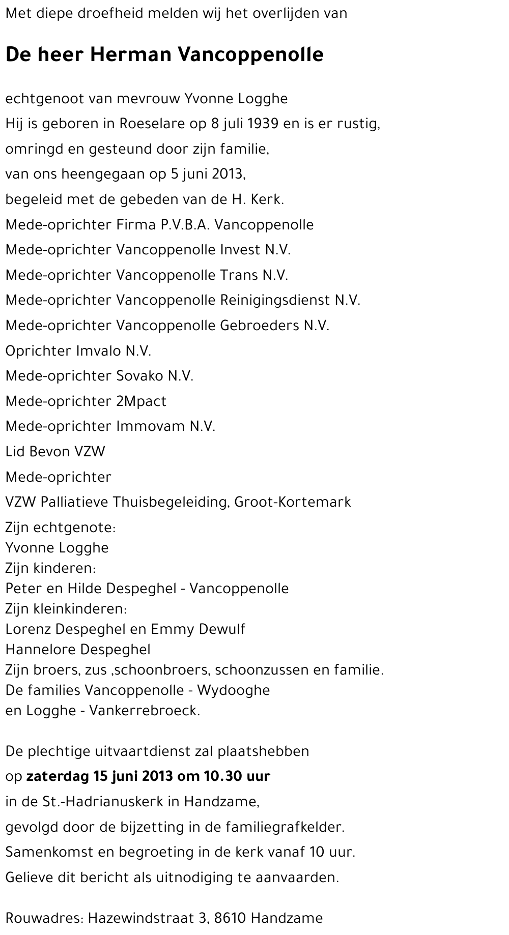 Herman Vancoppenolle