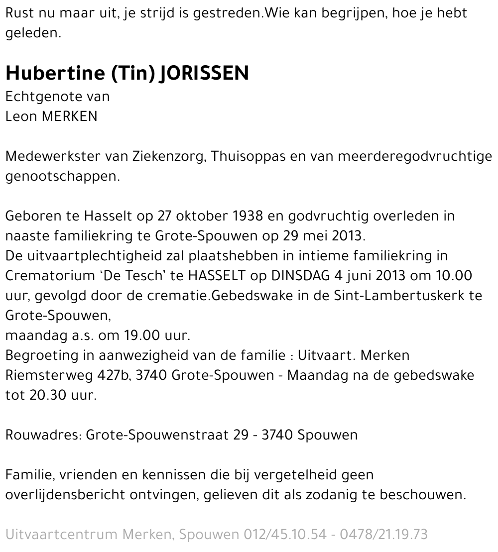 Hubertine JORISSEN