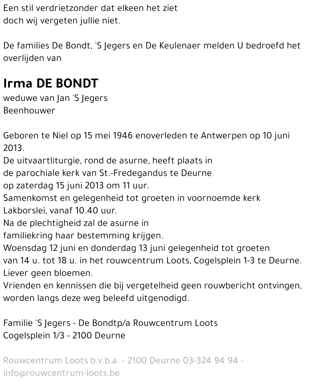 Irma De Bondt