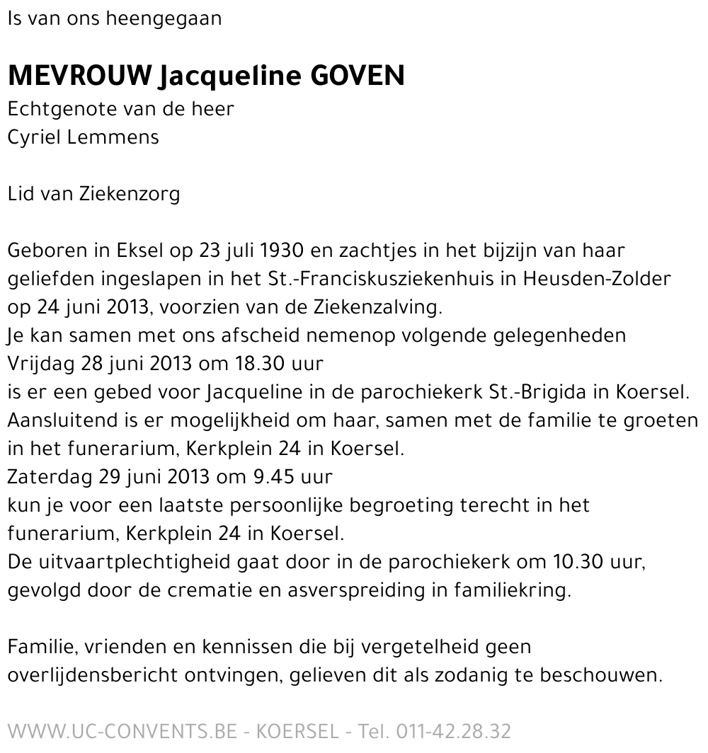 Jacqueline Goven