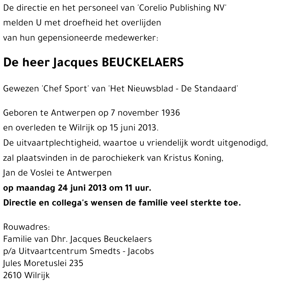 Jacques BEUCKELAERS
