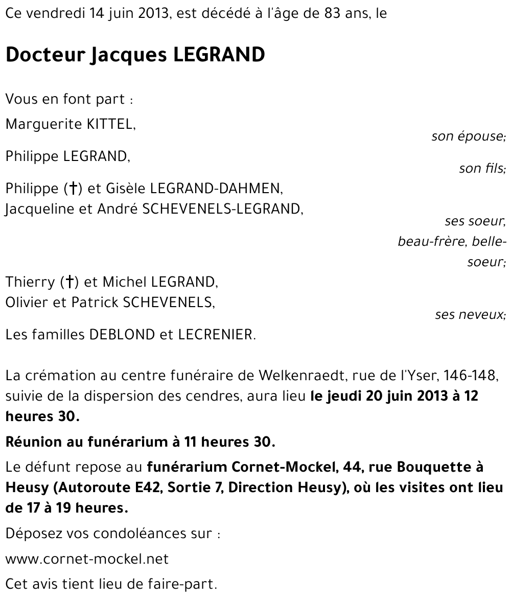 Jacques LEGRAND