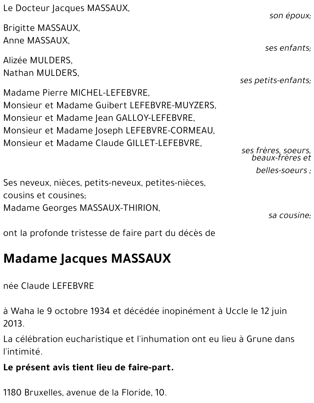 Jacques MASSAUX