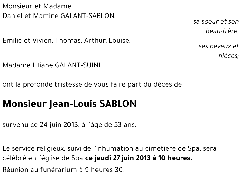 Jean-Louis SABLON