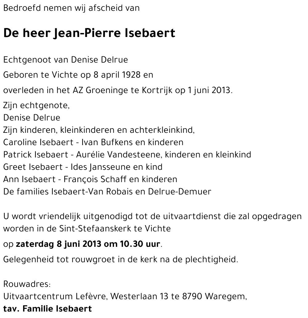 Jean-Pierre Isebaert