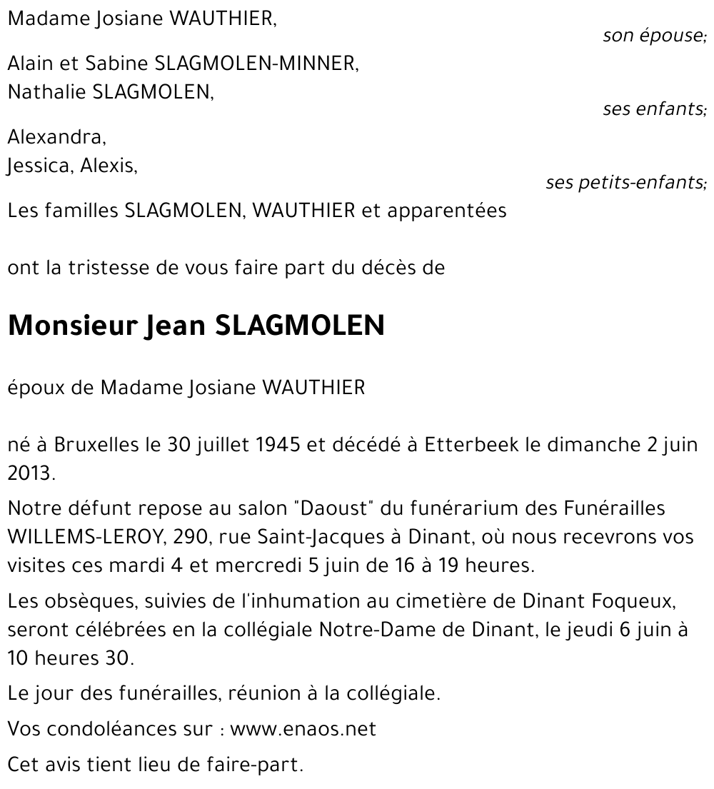 Jean SLAGMOLEN