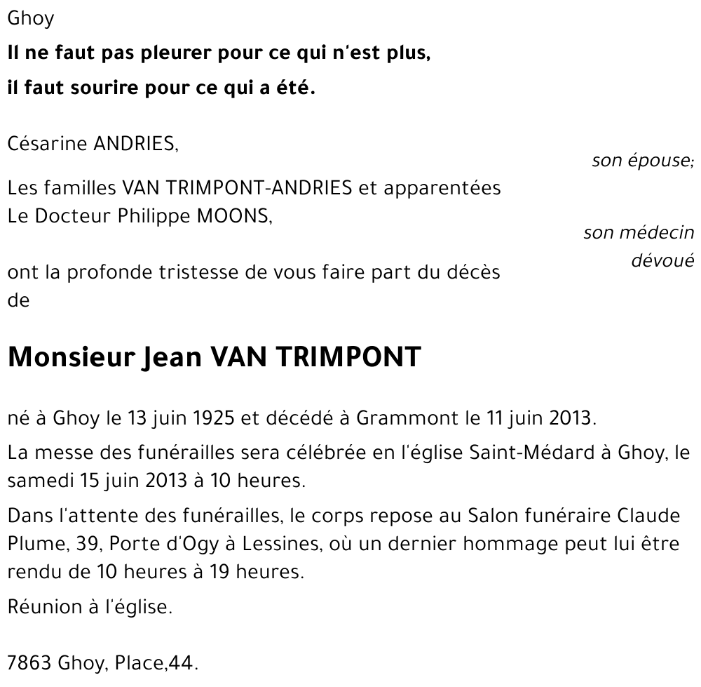 Jean VAN TRIMPONT