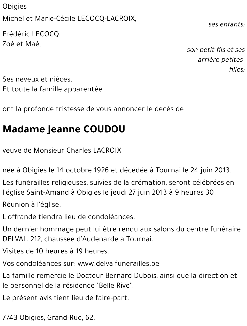 Jeanne COUDOU