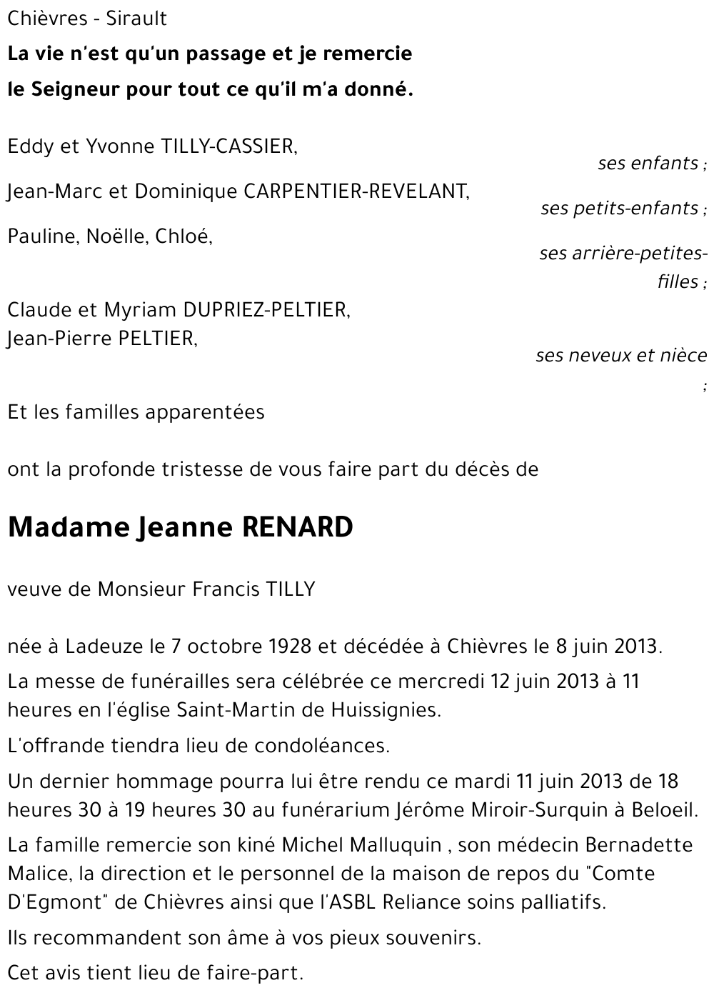 Jeanne RENARD