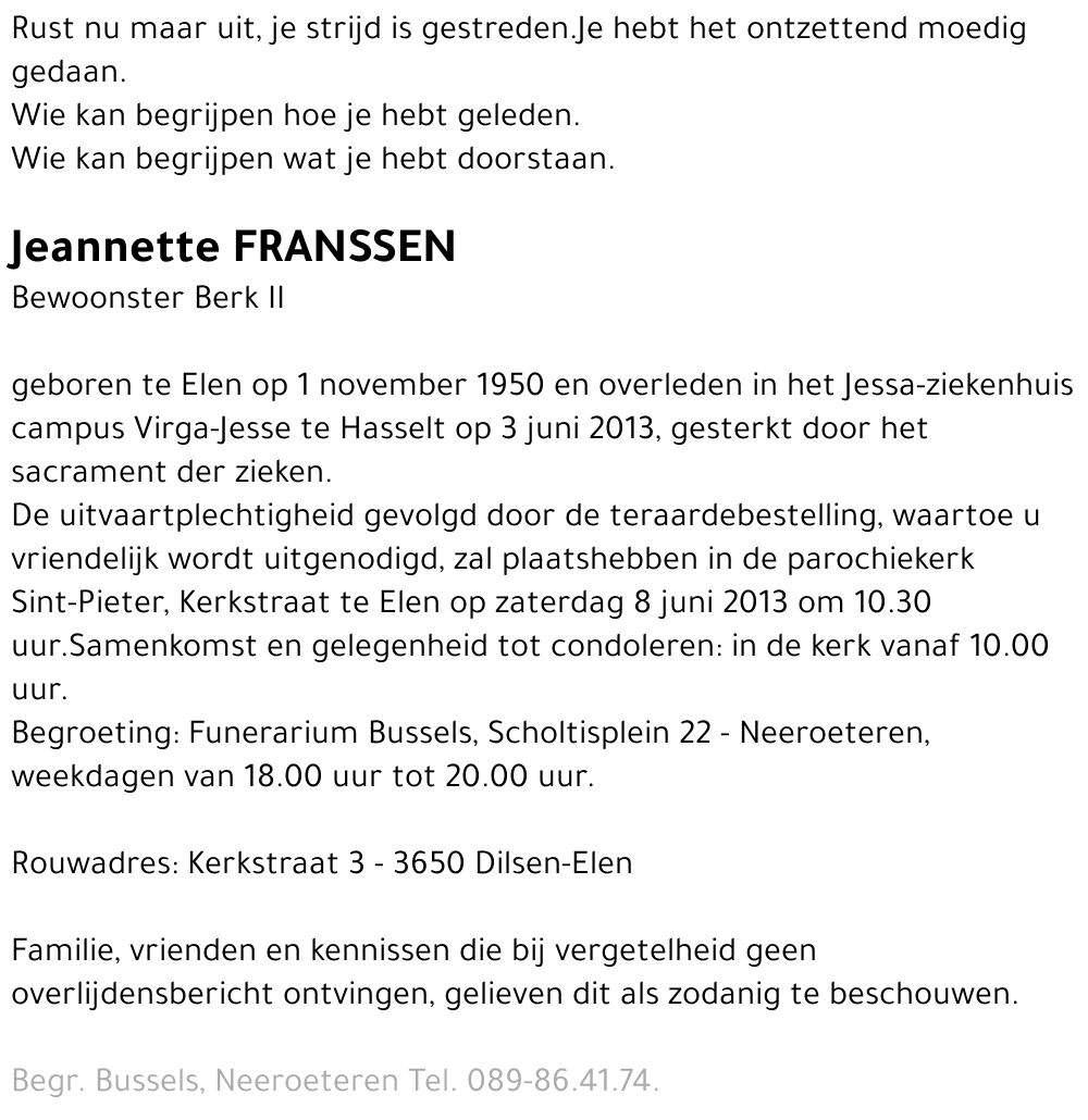 Jeannette FRANSSEN